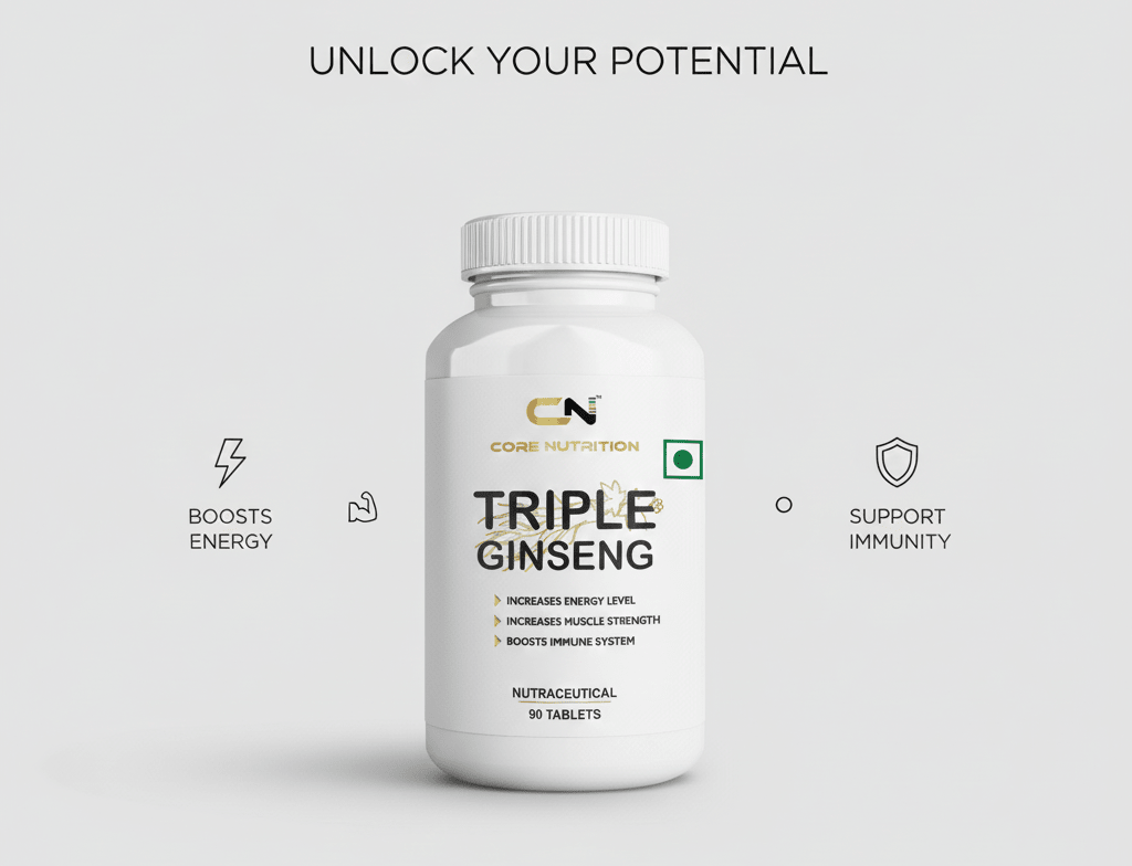 Triple Genseng Tablets - Core Nutrition