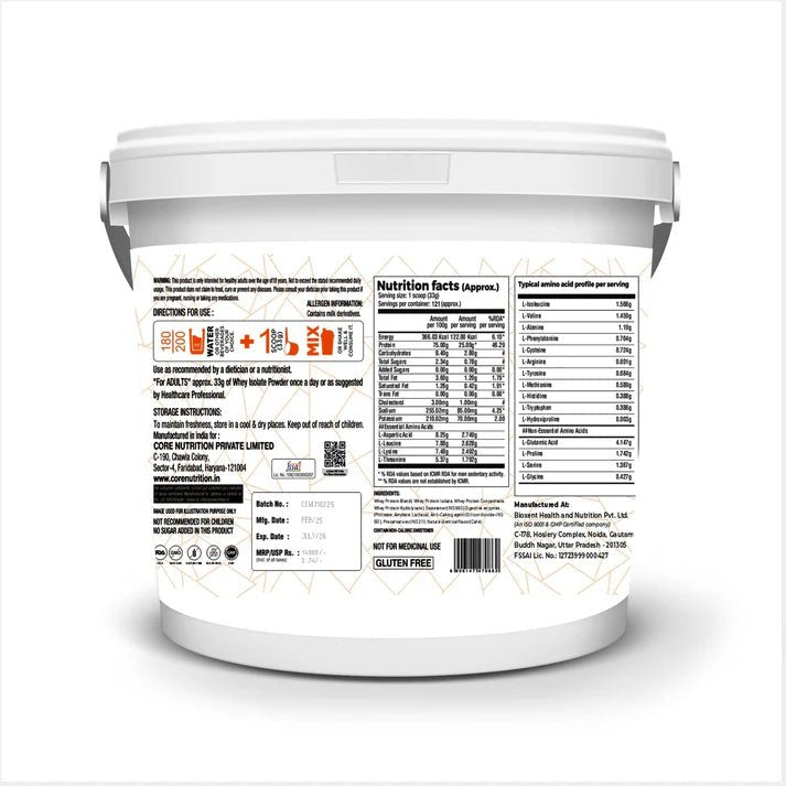 Core Whey - Isolate & Hydrosylate - Core Nutrition