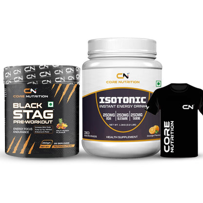 Isotonic Instant Energy & Black STag Pre Workout - Core Nutrition
