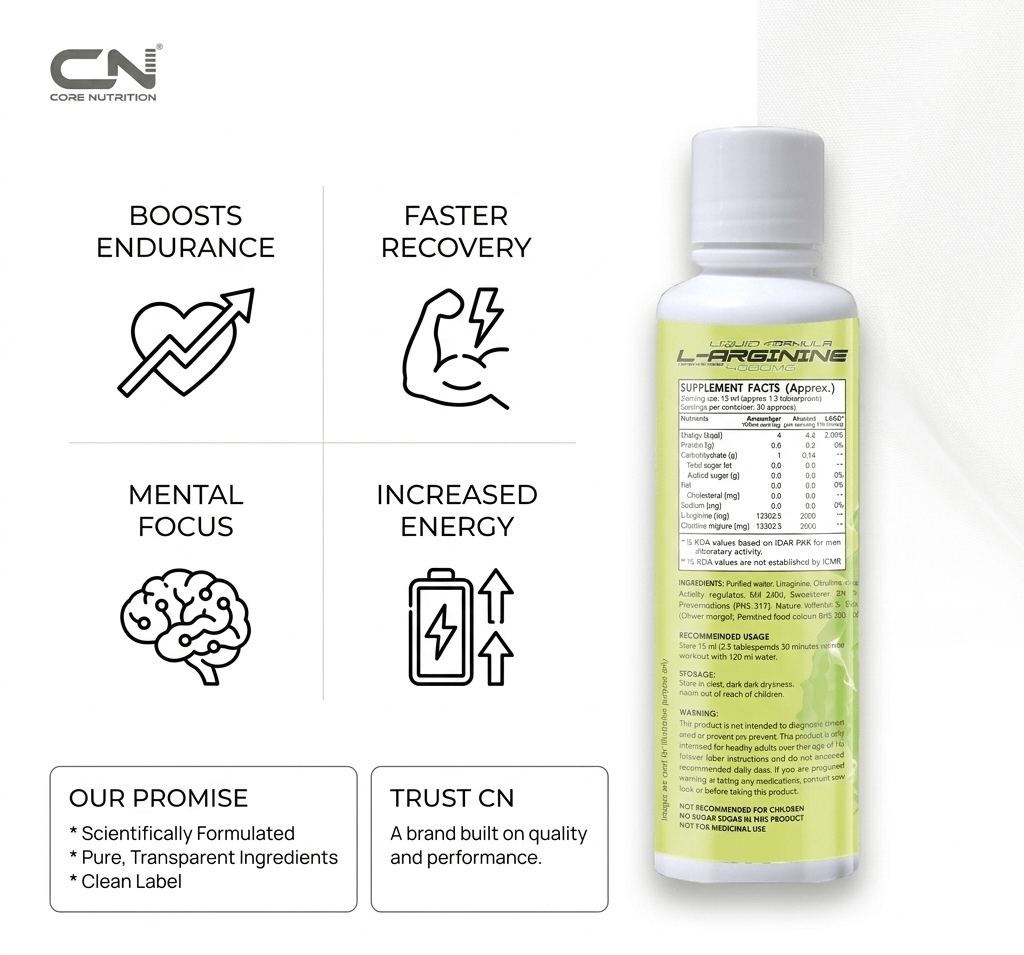 L - Arginine 4000mg Liquid - Core Nutrition