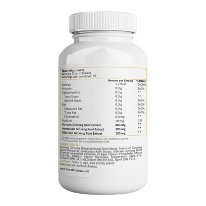 Triple Genseng Tablets - Core Nutrition